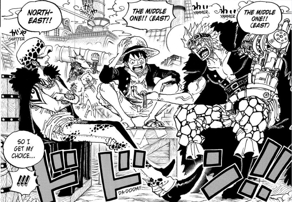 Luffy, Law and Kid"in hepsi 3 Tek Parçanın ayrı Chasers!